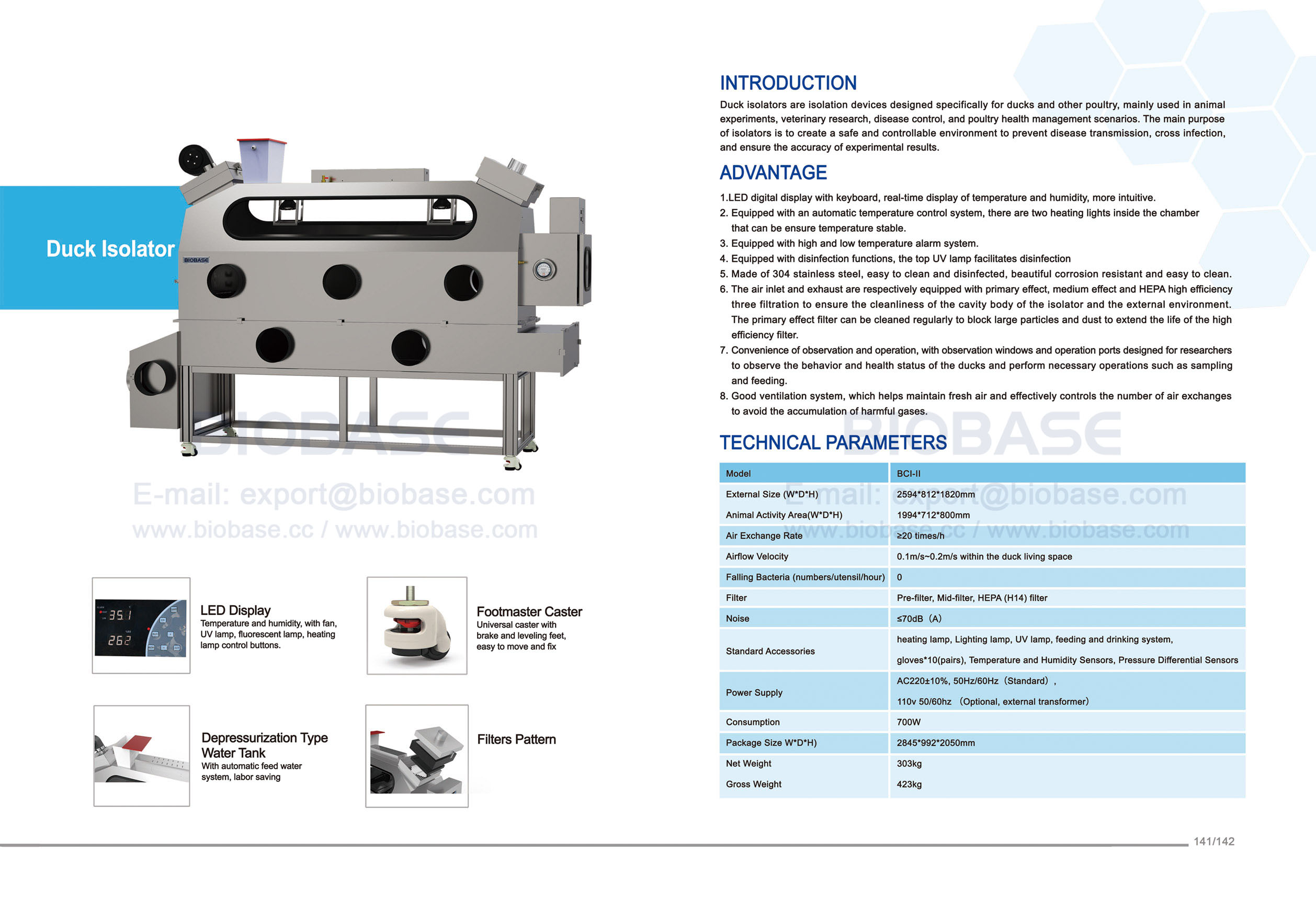 141-142 Duck isolators BCI-II 141-142 عوازل البط BCI-II