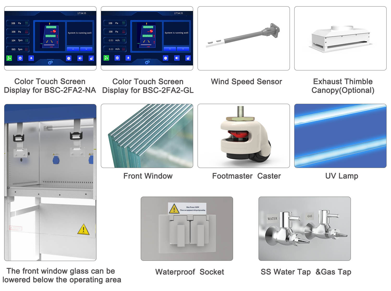 07-08 NSF معتمدة من الفئة II A2 خزانة السلامة البيولوجية