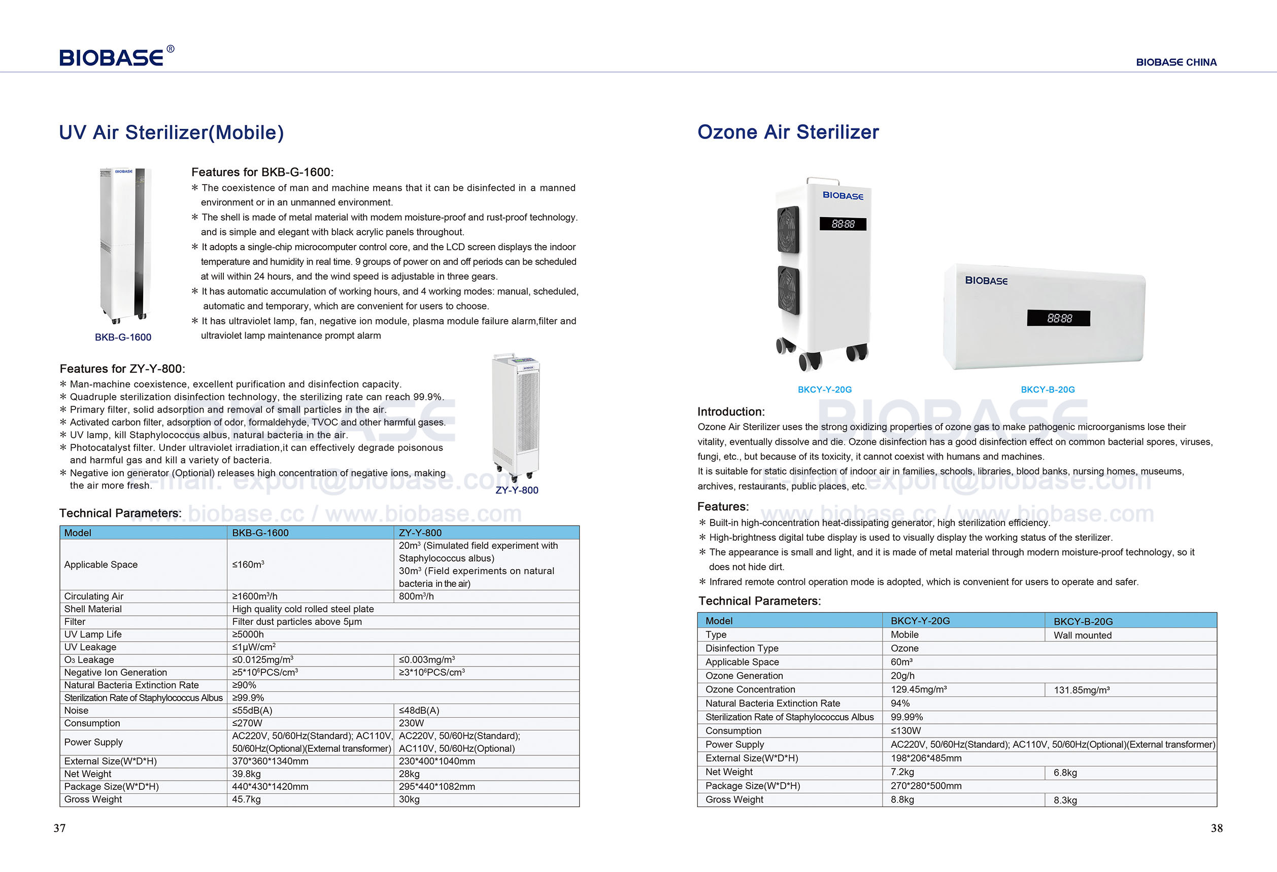 37-38 UV Air Trherilizer (Floor Standing) و Azone Air Sterilizer