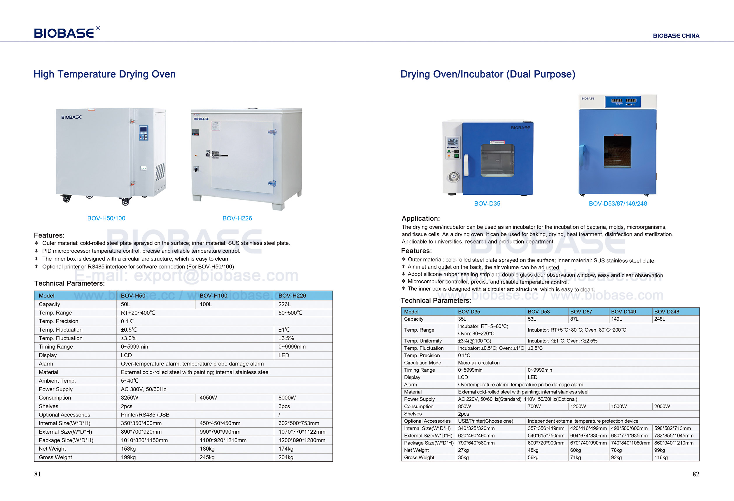 81-82 فرن تجفيف بدرجة حرارة عالية وحاضنة فرن تجفيف (ثنائية الغرض)